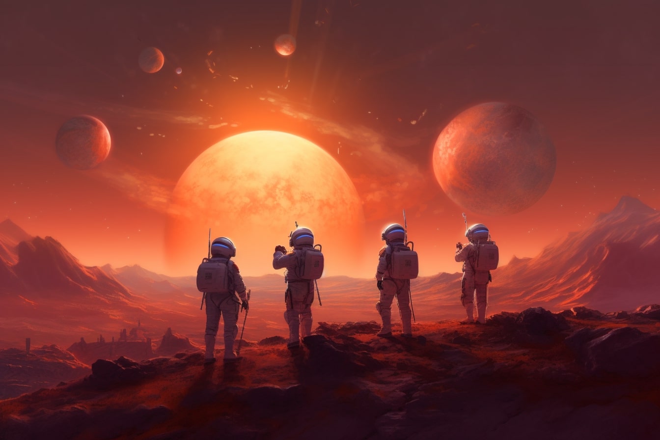 Ainautes on the surface of Mars